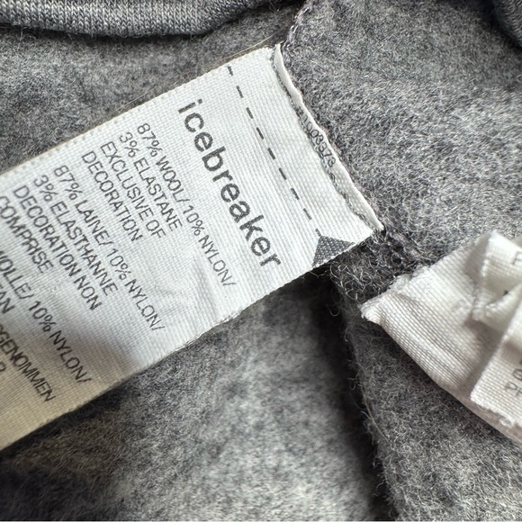 Icebreaker Women's - Realfleece Dia Hooded Vest - Jet Heather Merino Wool M C5 - Picture 4 of 7